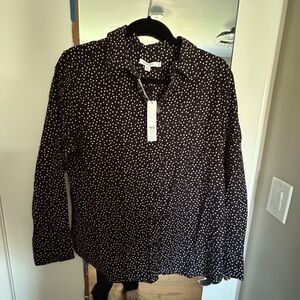 Black and White Polka Dot Blouse